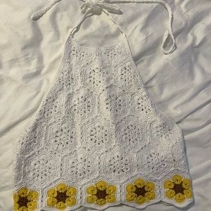 Show Me Your Mumu Crochet Halter Top Size S